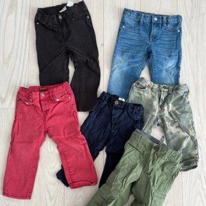 Set of 6 Boy's Toddler Pants Jeans Various 12-24 Months